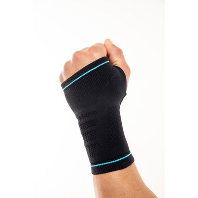 N1 Sport Munhequeira Preta GG Knit 3D com Compressão Graduad