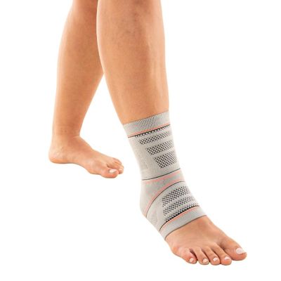 N1 Sport Tornozeleira Training Fechada Cinza G Knit 3D com Compressão Graduada Estabilidade Articular