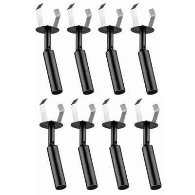 Jogo 8 Spots Luminárias de Embutir 4,2x19,4cm Alumínio Preto Soquete G9 Linha Neo Dital