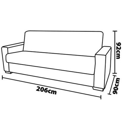 Sofá-Cama 3 Lugares Matrix Grazi com Revestimento em Tecido Veludo Cappuccino