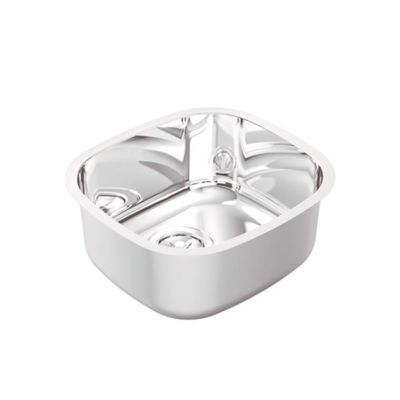Cuba de Embutir Docol Invicta 37x34x18 cm em Aço Inox Alto Brilho com Válvula 4.1/2"