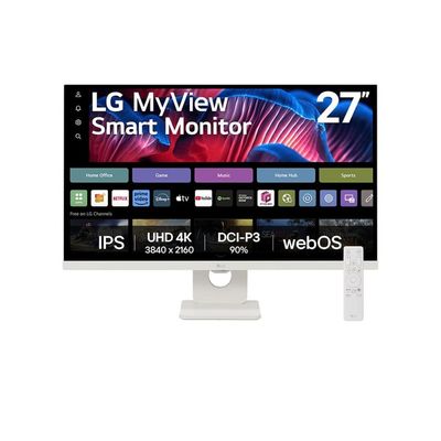 Monitor 27 4K UHD xMyView Smart 27SR73U-W WebOS 23 AirPlay Bluetooth LG Branco / Bivolt
