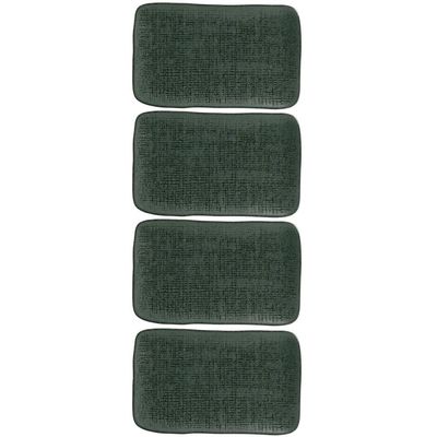 4 Prato Sushi Travessas Cerâmica Juta 27x16cm Verde Marinho Sashimi Porto Brasil