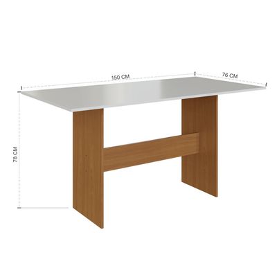 Conjunto de Mesa Retangular com 4 Cadeiras Orquidea Indekes Off White