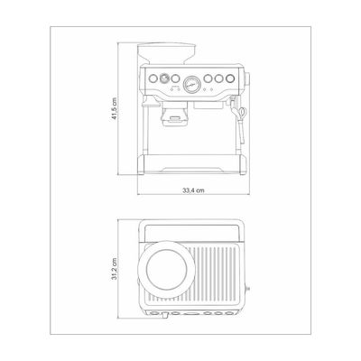 Cafeteira Elétrica Tramontina by Breville Express Pro em Aço Inox com Moedor 2 L 127 V