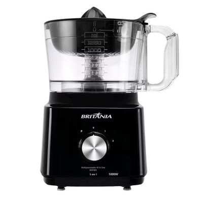 Multiprocessador de Alimentos Turbo 5 em 1 BMP900P com 2 Velocidades + Pulsar 1000W Britânia Preto / 110V