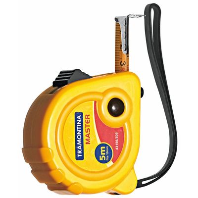 Trena manual 5m Tramontina com Fita de Aço e Trava Amarela n/a