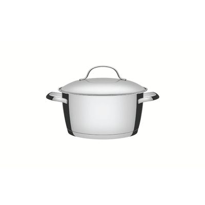 Caçarola Funda Tramontina Allegra Aço Inox Fundo Triplo 18 cm 2,2 L