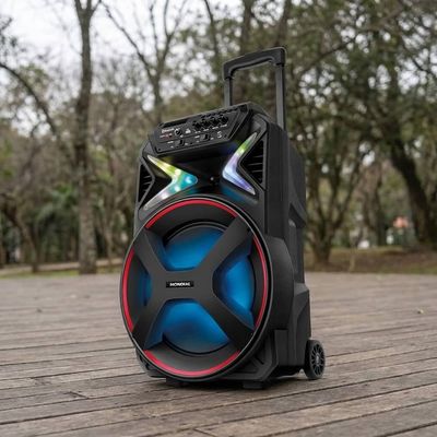 Caixa Amplificada Connect Lights Mondial Bivolt 400W RMS Preto/Vermelho - CM-400