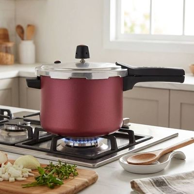 Panela de Pressão Panelux Magnific Antiaderente Fechamento Externo Cereja 4,5L