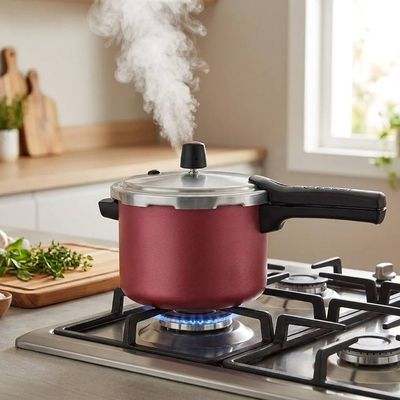 Panela de Pressão Panelux Magnific Antiaderente Fechamento Externo Cereja 4,5L
