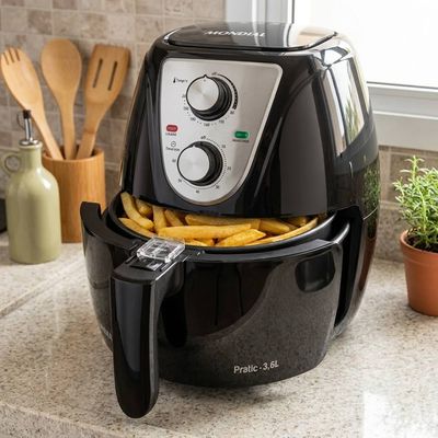 Fritadeira Elétrica Air Fryer Mondial Pratic AF-36-BI 3,6L Inox/Preta - 110V