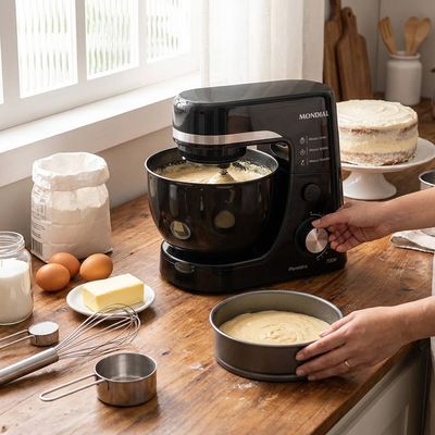 Batedeira Planetária Mondial Preta BP-03-B - 700W 127V