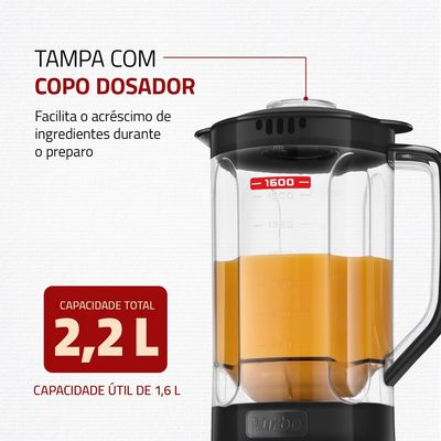 Liquidificador Mondial Pratic Turbo L89B Preto 110V