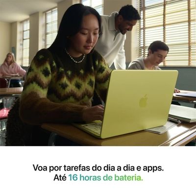 MacBook Neo Apple 13" Chip A18 Pro, CPU de 6 Núcleos, GPU de 5 Núcleos, 256GB, Amarelo-cítrico
