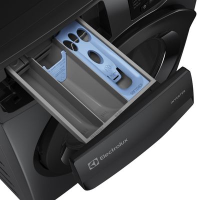 Lava e Seca Electrolux 12/7kg Cinza Ônix Inverter com Água Quente e Lavagem Inteligente (LSC12) 127V