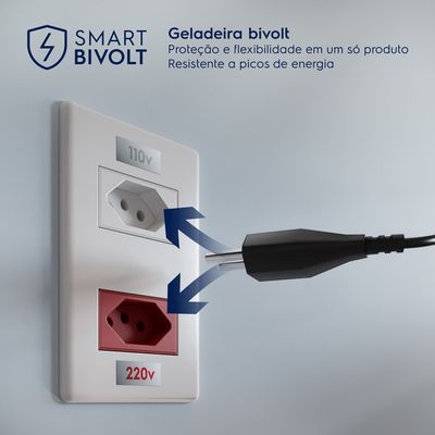 Mini Geladeira 83L Inverter Bivolt Duplex Branca (EMD1W) Bivolt