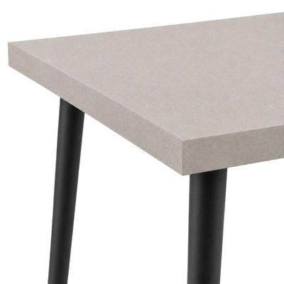 Mesa Jantar Quadrada Safira 70cm MDF Camurça Pés Pretos