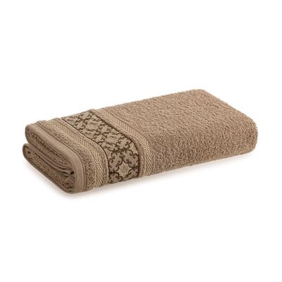 Toalha de Rosto Karsten Taupe Marrom Softmax Abrantes 48x80 cm