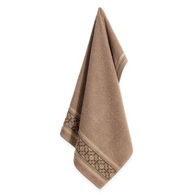 Toalha de Rosto Karsten Taupe Marrom Softmax Abrantes 48x80 cm
