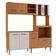 Cozinha Compacta Space 8 Portas 1 Gaveta 2 Prateleiras Genialflex Bege com Marrom