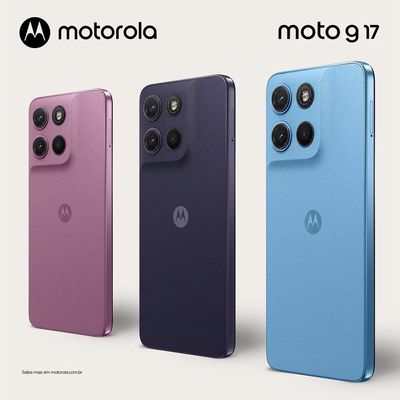 Smartphone G17 Tela 6,7 Polegadas 128GB 4G Câmera 50MP Motorola Azul Claro