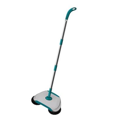 Vassoura Mágica Evolution Flash Limp com Cerdas Giratórias 360º e Base de Microfibra Branco com Verde