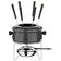 Conjunto de Fondue Euro Home Colorstone 10 Peças 850ml Aço Inox Preto