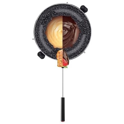 Conjunto de Fondue Euro Home Colorstone 10 Peças 850ml Aço Inox Preto