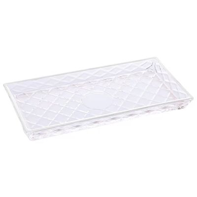 Travessa Deli Diamond Cristal Elegante Versátil Sofisticada Lyor Transparente