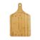 Tábua de Churrasco Euro Home Retangular 50x30cm Sulcos e Cabo Bambu Natural Bambu