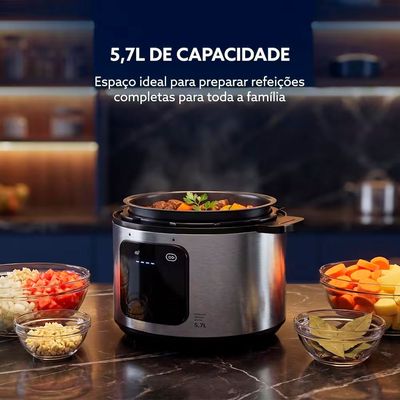 Panela de Pressão Elétrica OPAN930 5,7L Jateado Digital Oster Inox / 110V