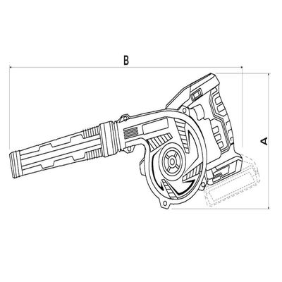 Soprador Tramontina by TOTAL 20V 9000/18000 rpm Controle de Velocidade Sem Bateria Azul