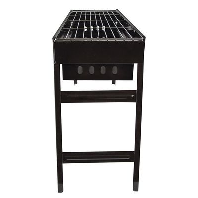 Churrasqueira Mor Churras To Go Long Portátil Aço Esmaltado com Grelha Removível Preto