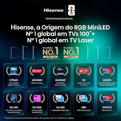 Smart TV 50 4K QLED Vidaa Dolby Vision Hisense Preto / Bivolt