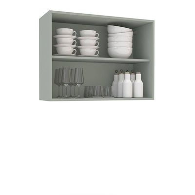 Armário Aéreo Koya 2 Portas Pintura UV Politorno Verde Oliva