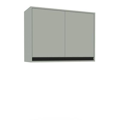 Armário Aéreo Koya 2 Portas Pintura UV Politorno Verde Oliva