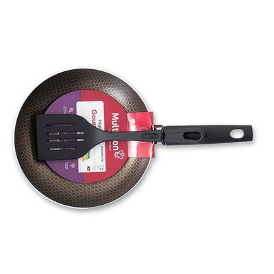 Frigideira 20cm Gourmet com Espátula Multiflon Preto