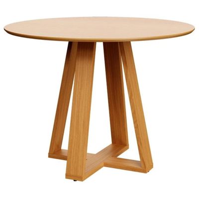 Mesa de Jantar Redonda 105cm Carvalho Rosé Dalla Costa