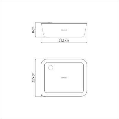Pote de Vidro Tramontina Vittra Retangular com Tampa Hermética de Silicone 2,6 L