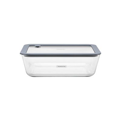 Pote de Vidro Tramontina Vittra Retangular com Tampa Hermética de Silicone 2,6 L