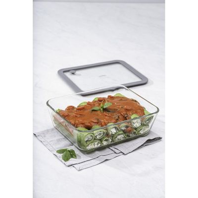Pote de Vidro Tramontina Vittra Retangular com Tampa Hermética de Silicone 2,6 L