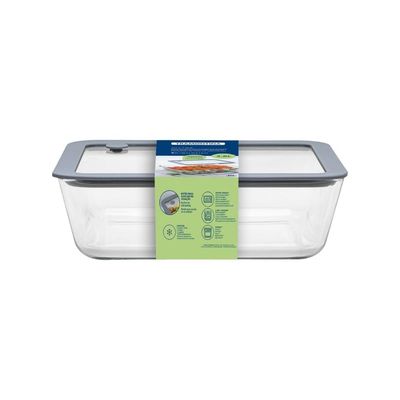 Pote de Vidro Tramontina Vittra Retangular com Tampa Hermética de Silicone 2,6 L