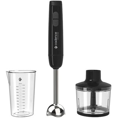 Mixer Cadence Mixture Max 2 em 1 Inox com Copo Medidor Lâminas em Aço Inoxidável Preto / 110V