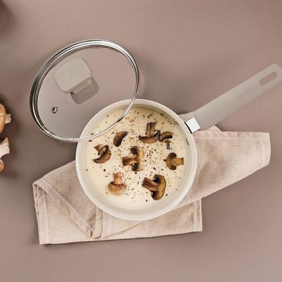 Panela Tramontina Veronese Alumínio e Cerâmica Bege 16cm 1,3 L