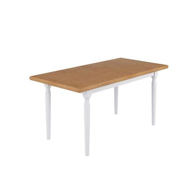Mesa de Jantar em Madeira Údine 125x80cm Branco Natural Piratini