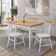 Mesa de Jantar em Madeira Údine 125x80cm Branco Natural Piratini