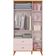 Conjunto Quarto Infantil Ternura Cômoda 5 Gavetas Berço 2 em 1 Guarda-Roupa 2 Portas Colchão Herval Espuma D18 Bartira Rosa Wood