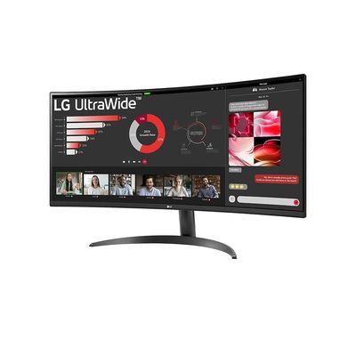 Monitor Curvo 34 UltraWide WQHD 34WR50QK-B 100Hz HDR10 LG Preto / Bivolt