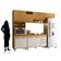 Cozinha com Balcão 11 Portas Acetinado Poliman Móveis Freijó/Off White